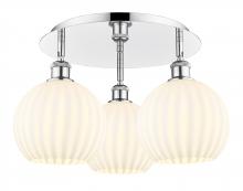 Innovations Lighting 516-3C-PC-G1217-8WV - White Venetian - 3 Light - 20 inch - Polished Chrome - Semi-Flush Mount