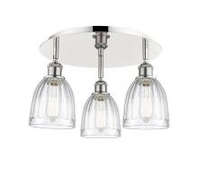 Innovations Lighting 516-3C-PN-G442 - Brookfield - 3 Light - 18 inch - Polished Nickel - Semi-Flush Mount
