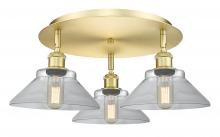 Innovations Lighting 516-3C-SG-G132 - Orwell - 3 Light - 20 inch - Satin Gold - Semi-Flush Mount
