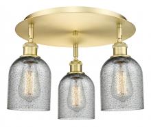 Innovations Lighting 516-3C-SG-G257 - Caledonia - 3 Light - 17 inch - Satin Gold - Semi-Flush Mount