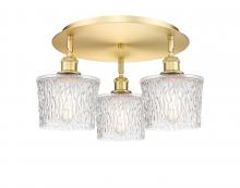 Innovations Lighting 516-3C-SG-G402 - Niagara - 3 Light - 18 inch - Satin Gold - Semi-Flush Mount
