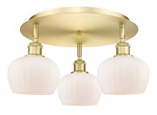 Innovations Lighting 516-3C-SG-G91 - Fenton - 3 Light - 18 inch - Satin Gold - Semi-Flush Mount