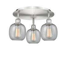 Innovations Lighting 516-3C-SN-G104 - Belfast - 3 Light - 18 inch - Satin Nickel - Semi-Flush Mount