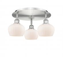 Innovations Lighting 516-3C-SN-G91 - Fenton - 3 Light - 18 inch - Satin Nickel - Semi-Flush Mount