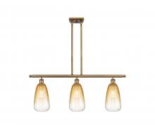 Innovations Lighting 516-3I-BB-G480-6AM - Brookhaven Almond - 3 Light - 36 inch - Brushed Brass - Stem Hung - Island Light