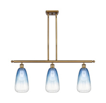 Innovations Lighting 516-3I-BB-G480-6SB - Brookhaven Almond - 3 Light - 36 inch - Brushed Brass - Stem Hung - Island Light