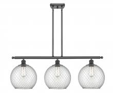 Innovations Lighting 516-3I-BK-G122-10CSN - Farmhouse Chicken Wire - 3 Light - 37 inch - Matte Black - Stem hung - Island Light
