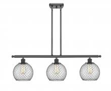 Innovations Lighting 516-3I-BK-G122-8CBK - Farmhouse Chicken Wire - 3 Light - 36 inch - Matte Black - Cord hung - Island Light