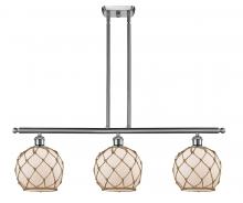 Innovations Lighting 516-3I-SN-G121-8RB - Farmhouse Rope - 3 Light - 36 inch - Brushed Satin Nickel - Stem hung - Island Light