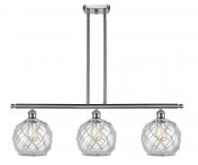 Innovations Lighting 516-3I-SN-G122-8RW - Farmhouse Rope - 3 Light - 36 inch - Brushed Satin Nickel - Stem hung - Island Light