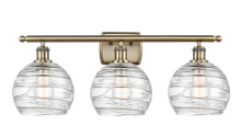Innovations Lighting 516-3W-AB-G1213-8CL - Athens Deco Swirl - 3 Light - 28 inch - Antique Brass - Bath Vanity Light