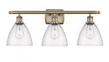 Innovations Lighting 516-3W-AB-GBD-754 - Bristol - 3 Light - 28 inch - Antique Brass - Bath Vanity Light