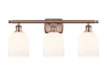 Innovations Lighting 516-3W-AC-G558-6GWH - Bella - 3 Light - 26 inch - Antique Copper - Bath Vanity Light