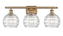 Innovations Lighting 516-3W-BB-G1213-8CL - Athens Deco Swirl - 3 Light - 28 inch - Brushed Brass - Bath Vanity Light