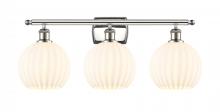 Innovations Lighting 516-3W-PN-G1217-8WV - White Venetian - 3 Light - 28 inch - Polished Nickel - Bath Vanity Light