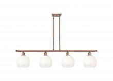 Innovations Lighting 516-4I-AC-G483-8OP - Brookhaven Globe - 4 Light - 48 inch - Antique Copper - Stem Hung - Island Light