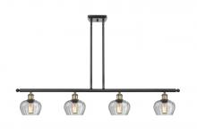 Innovations Lighting 516-4I-BAB-G92-LED - Fenton - 4 Light - 48 inch - Black Antique Brass - Stem hung - Island Light