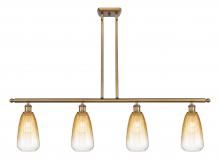 Innovations Lighting 516-4I-BB-G480-6AM - Brookhaven Almond - 4 Light - 48 inch - Brushed Brass - Stem Hung - Island Light