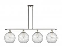 Innovations Lighting 516-4I-PN-G122-10CSN - Farmhouse Chicken Wire - 4 Light - 48 inch - Polished Nickel - Stem hung - Island Light