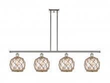 Innovations Lighting 516-4I-PN-G122-8RB - Farmhouse Rope - 4 Light - 48 inch - Polished Nickel - Stem hung - Island Light