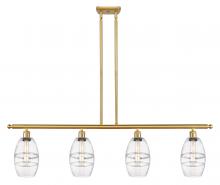 Innovations Lighting 516-4I-SG-G557-6CL - Vaz - 4 Light - 48 inch - Satin Gold - Stem hung - Island Light
