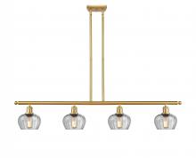 Innovations Lighting 516-4I-SG-G92-LED - Fenton - 4 Light - 48 inch - Satin Gold - Stem hung - Island Light