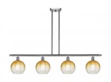 Innovations Lighting 516-4I-SN-G483-8AM - Brookhaven Globe - 4 Light - 48 inch - Brushed Satin Nickel - Stem Hung - Island Light