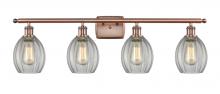 Innovations Lighting 516-4W-AC-G82 - Eaton - 4 Light - 36 inch - Antique Copper - Bath Vanity Light