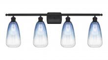 Innovations Lighting 516-4W-BK-G480-6SB - Brookhaven Almond - 4 Light - 36 inch - Matte Black - Bath Vanity Light