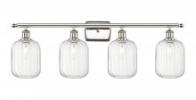Innovations Lighting 516-4W-PN-G460-7CL - Preston Cylinder - 4 Light - 37 inch - Polished Nickel - Bath Vanity Light