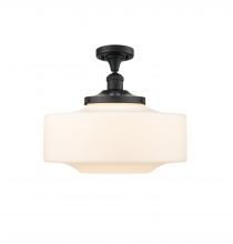 Innovations Lighting 517-1CH-BK-G691-16 - Bridgeton - 1 Light - 16 inch - Matte Black - Semi-Flush Mount