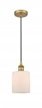 Innovations Lighting 616-1P-BB-G111 - Cobbleskill - 1 Light - 5 inch - Brushed Brass - Cord hung - Mini Pendant