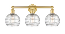 Innovations Lighting 616-3W-SG-G1213-8CL - Athens Deco Swirl - 3 Light - 26 inch - Satin Gold - Bath Vanity Light