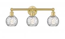 Innovations Lighting 616-3W-SG-G1215-6 - Athens Water Glass - 3 Light - 24 inch - Satin Gold - Bath Vanity Light