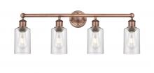 Innovations Lighting 616-4W-AC-G804 - Clymer - 4 Light - 31 inch - Antique Copper - Bath Vanity Light