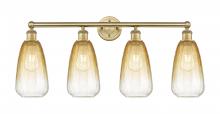 Innovations Lighting 616-4W-BB-G480-6AM - Brookhaven Almond - 4 Light - 33 inch - Brushed Brass - Bath Vanity Light