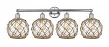 Innovations Lighting 616-4W-PC-G122-8RB - Farmhouse Rope - 4 Light - 35 inch - Polished Chrome - Bath Vanity Light