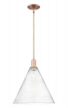 Innovations Lighting 716-1S-AC-GBC-164 - Berkshire Glass - 1 Light - 16 inch - Antique Copper - Stem hung - Mini Pendant