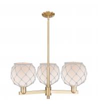 Innovations Lighting 716-3CR-CB-G121-8RW - Farmhouse Rope - 3 Light - 30 inch - Champagne Bronze - Stem hung - Pendant