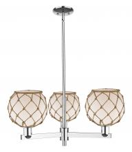 Innovations Lighting 716-3CR-PC-G121-8RB - Farmhouse Rope - 3 Light - 30 inch - Polished Chrome - Stem hung - Pendant