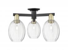 Innovations Lighting 716-3F-BAB-G459-6CL - Preston Bulb - 3 Light - 6 inch - Black Antique Brass - Semi-Flush Mount