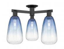 Innovations Lighting 716-3F-BK-G480-6SB - Brookhaven Almond - 3 Light - 6 inch - Matte Black - Semi-Flush Mount