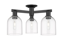 Innovations Lighting 716-3F-BK-G558-6CL - Bella - 3 Light - 23 inch - Matte Black - Semi-Flush Mount