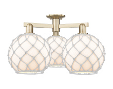Innovations Lighting 716-3F-CB-G121-10RW - Farmhouse Rope - 3 Light - 28 inch - Champagne Bronze - Semi-Flush Mount