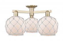 Innovations Lighting 716-3F-CB-G121-8RW - Farmhouse Rope - 3 Light - 26 inch - Champagne Bronze - Semi-Flush Mount