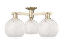 Innovations Lighting 716-3F-CB-G1216-8WM - White Mouchette - 3 Light - 26 inch - Champagne Bronze - Semi-Flush Mount