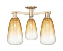 Innovations Lighting 716-3F-CB-G480-6AM - Brookhaven Almond - 3 Light - 6 inch - Champagne Bronze - Semi-Flush Mount