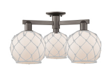 Innovations Lighting 716-3F-OB-G121-8RW - Farmhouse Rope - 3 Light - 26 inch - Oil Rubbed Bronze - Semi-Flush Mount