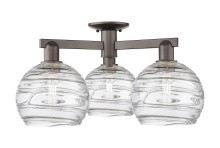 Innovations Lighting 716-3F-OB-G1213-8CL - Athens Deco Swirl - 3 Light - 26 inch - Oil Rubbed Bronze - Semi-Flush Mount