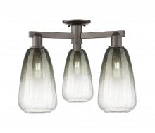 Innovations Lighting 716-3F-OB-G480-6SL - Brookhaven Almond - 3 Light - 6 inch - Oil Rubbed Bronze - Semi-Flush Mount